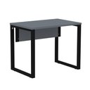 Ver imagem 1 de Mesa Escritório P25 Tub Pandin 90 Cm (larg) Tampo Mdp Grafito Pé Aço Tubular Preto