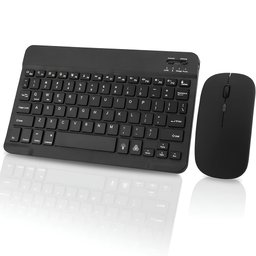 Kit Teclado e Mouse sem Fio A6732 Preto Ultra Fino Cor:preto - 1