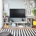 Ver imagem 2 de Rack para TVs até 50 Polegadas e Estante Multiuso Arara CabeCasa MadeiraOriginals