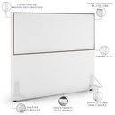 Ver imagem 4 de Cabeceira Box Casal King Com Tachas 195 cm Vicenza L02 Facto Branco - Lyam Decor