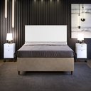 Ver imagem 2 de Cabeceira Box Casal King Com Tachas 195 cm Vicenza L02 Facto Branco - Lyam Decor