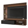 Painel Sala Copacabana para Tv até 65 Polegadas Nogal/preto Fosco - 1
