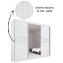Ver imagem 4 de Guarda Roupa Los Angeles Ripado Branco 3 Portas 6 Gavetas D’doro