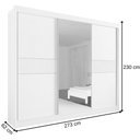 Ver imagem 3 de Guarda Roupa Los Angeles Ripado Branco 3 Portas 6 Gavetas D’doro