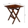 Conjunto Mesa Bar 60x60cm com 4 Cadeiras Dobrável Imbuia / Liso - 3