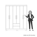 Ver imagem 6 de Guarda-Roupa 10 Portas e 02 Gavetas Olímpia Marrom/Nogueira/Capuccino