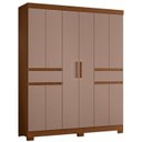 Ver mais imagens de Guarda-Roupa 10 Portas e 02 Gavetas Olímpia Marrom/Nogueira/Capuccino