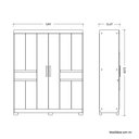 Ver imagem 3 de Guarda-Roupa 10 Portas e 02 Gavetas Olímpia Marrom/Nogueira/Capuccino