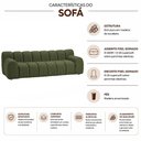 Ver imagem 4 de Sofá Living 4 Lugares 230cm Verde Linho Nexta Casa