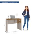 Ver imagem 7 de Mesa Estudos Moderna Mdp Escrivaninha C/ 2 Gavetas:lamina Mel-cacao
