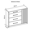 Ver imagem 7 de Cômoda Sapateira 1 Porta 4 Gavetas Palacius Caemmun