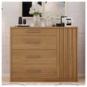 Ver imagem 3 de Cômoda Sapateira 1 Porta 4 Gavetas Palacius Caemmun