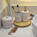 Ver imagem 4 de Dispenser Porta Sabonete Líquido Alcool Gel Lavado Cerâmica