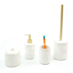 Dispenser Porta Sabonete Líquido Alcool Gel Lavado Cerâmica - 6