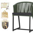 Ver imagem 4 de Mesa com 6 Cadeiras de Jantar Roma 120cm e Noronha em Alumínio Preto Corda Náutica Estofado 11 Trama
