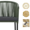 Ver imagem 3 de Mesa com 6 Cadeiras de Jantar Roma 120cm e Noronha em Alumínio Preto Corda Náutica Estofado 11 Trama