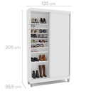 Ver imagem 4 de Sapateira Cristal 2 Portas de Correr e 18 Prateleiras