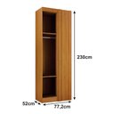 Ver imagem 3 de Guarda Roupa Modulado de Canto Linear Reflecta Orion - Leifer Cinamomo