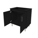 Ver imagem 5 de Kit Bancada Ilha para Cozinha + Balcão para Cooktop 0,80m 5 Bocas 2 Portas Turim Preto