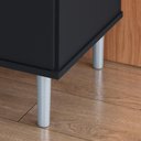 Ver imagem 7 de Kit Bancada Ilha para Cozinha + Balcão para Cooktop 0,80m 5 Bocas 2 Portas Turim Preto