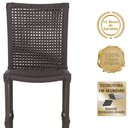Ver imagem 6 de Mesa Ascoli 120 Cm com 6 Cadeiras Cannes de Alumínio Trama Marrom