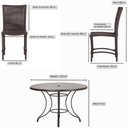 Ver mais imagens de Mesa Ascoli 120 Cm com 6 Cadeiras Cannes de Alumínio Trama Marrom