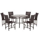 Ver imagem 1 de Mesa Ascoli 120 Cm com 6 Cadeiras Cannes de Alumínio Trama Marrom
