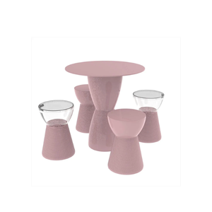 Conjunto Lounge - Mesa com 4 Bancos