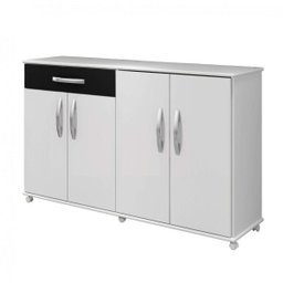 Balcão de Cozinha 4 Portas 1 Gaveta Campinas Espresso Móveis - 6