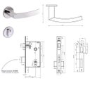Ver imagem 2 de Fechadura Externa Brava 1086593/55 - Inox Polido Arouca