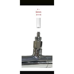 Torneira Flexivel de Mesa Samer Metais com Saída para Purificador de Agua 1/4 Tubo Preto 5/8 - 2
