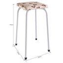 Ver imagem 4 de Conjunto Mesa e 4 Bancos Estofados Verona Bege/Madeirado/Marrom