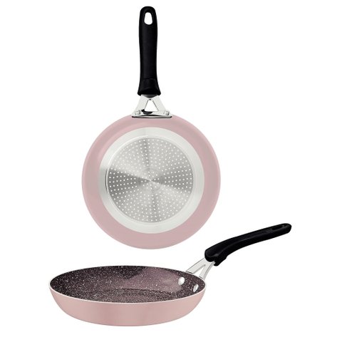 Frigideira Tunis 24cm 1,6l Fogão Indução Tramontina Cerâmica Antiaderente:rosa
