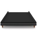 Ver imagem 2 de Cama Casal Base Box Pés Madeira 203cm Suném P05 Veludo Preto - Lyam Decor