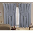Ver imagem 2 de Cortina oxford com voil 2,80x2,50 Para Trilho Suíço:Cinza