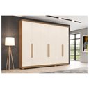 Ver imagem 2 de Guarda-Roupa 6 Portas Henn Bélori D303-127 5 Gavetas Nature/Off White SE