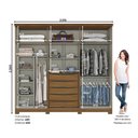 Ver imagem 4 de Guarda-Roupa 6 Portas Henn Bélori D303-127 5 Gavetas Nature/Off White SE