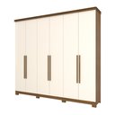 Ver imagem 1 de Guarda-Roupa 6 Portas Henn Bélori D303-127 5 Gavetas Nature/Off White SE
