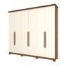Guarda-Roupa 6 Portas Henn Bélori D303-127 5 Gavetas Nature/Off White SE - 1