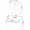 Ver imagem 3 de Escrivaninha Armario e Balcao para Escritorio Mex73x51x49 Branco Tecno Mobili