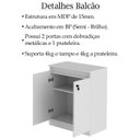 Ver imagem 7 de Escrivaninha Armario e Balcao para Escritorio Mex73x51x49 Branco Tecno Mobili