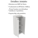 Ver imagem 6 de Escrivaninha Armario e Balcao para Escritorio Mex73x51x49 Branco Tecno Mobili