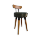 Ver mais imagens de 2u Banqueta Baixa Madeira Encosto Bancada Cozinha Premium Pé Palito Corissimo Verdemilitar