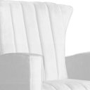 Ver imagem 3 de Conjunto 2 Poltronas Estofadas de Balanço Melinda Suede Branco - LM DECOR