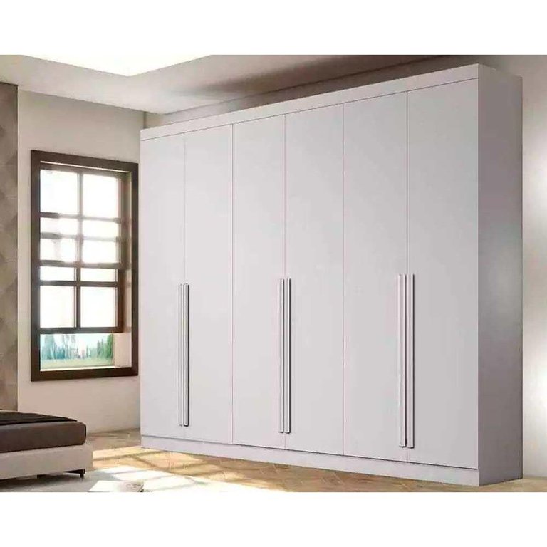 Guarda Roupa Casal 6 Portas e 4 Gavetas Curitiba Branco - Bianchi Guarda Roupa Casal 6 Portas e 4 Gavetas Curitiba Branco - Bianchi