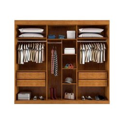 Guarda Roupa Casal 6 Portas e 4 Gavetas Curitiba Branco - Bianchi - 3