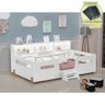 Cama Infantil Montessoriana Mary com Escada Led e Nicho Branco/mel Acompanha Lousa Mágica - 2