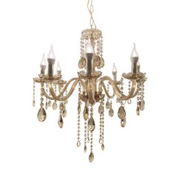 Lustre de Cristal Candelabro 8 braços Âmbar E14 - 1
