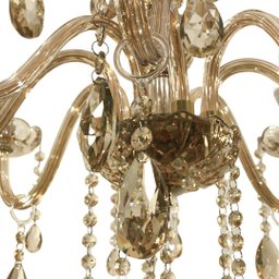 Lustre de Cristal Candelabro 8 braços Âmbar E14 - 2