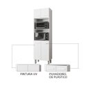 Ver mais imagens de Armário Paneleiro Mara para Cozinha com 4 Portas Cor Branco Moblis 1701 - Branco